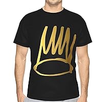 J Rapper Cole Singer Logo T Shirt Men's Classic Sports Tee Crew Neck Short Sleeve Shirts Black