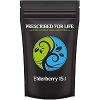 Prescribed For Life Elderberry Powder | Powdered Elderberry for Adults | High Vitamin C Content | Full of Dietary Fiber & Antioxidants | Vegan, Gluten Free, Non GMO (5 kg / 11 lb)