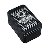 Rectangle Key Organizers Box Playings Card Storage Box Metal Money Coin Carry Box Candy Case Business Tarots Storage Can Trading Card Organizers