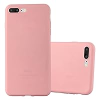 Case Compatible with Apple iPhone 8 Plus / 7 Plus / 7S Plus in Candy Pink - Shockproof and Scratch Resistant TPU Silicone Cover - Ultra Slim Protective Gel Shell Bumper Back Skin