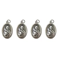 Silver Tone Patron St Peter and Paul Medal, Pack of 4