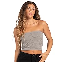 Seamless Textured Lace Tube Top