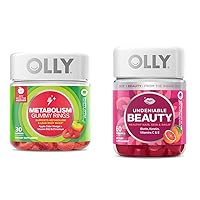 OLLY Metabolism Gummy Rings, Apple Cider Vinegar, Vitamin B12, Chromium & Undeniable Beauty Gummy, for Hair, Skin, Nails, Biotin, Vitamin C, Keratin