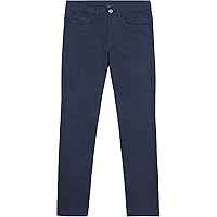 Nautica Boys' Flat Front Stretch Twill Chino Khaki Pant