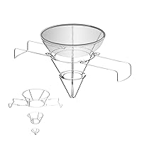 Fryer oil filter stand, Cooking oil filter,Maple Syrup Cone Filter Stand，Foldable and Extendable Arm Design with Detachable Filtration Bowl for Separate or Combined