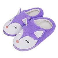 Orthoshoes Girls Fluffy Slippers,Faux Fur Fuzzy Slip-on House Slippers Clog Memory Foam House Shoes with Ribbon Bow for Girls Bedroom Indoor