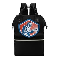 Proud American Welder Diaper Bag for Women Large Capacity Daypack Waterproof Mommy Bag Travel Laptop Backpack
