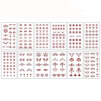 12 sheets Eyebrow center disposable tattoo sticker