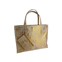 Kimonoya Sarasa ki-401 Kyoto Mari-Koji Handbag, Japanese Style Bag, Coin Purse Included, For Practice, gold