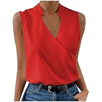 Sleeveless Blouses for Women Dressy Casual Work Tank Tops Fashion Sweetheart Neck Shirt Summer Solid Slouchy T-Shirts