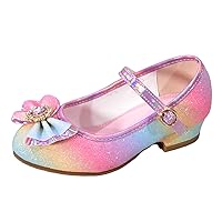 Children Shoes With Diamond Shiny Sandals Princess Shoes Bow High Heels Show Princess Shoes Flat Sandals for Girls