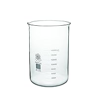 United Scientific BG1000-20000 Borosilicate Laboratory Grade Glass Beakers, Griffin Low Form Beaker, Graduated with Spout, Designed for Laboratories & Chemistry Classrooms, 20000mL Capacity