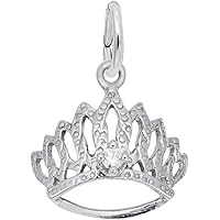 Rembrandt Tiara Charm w/White Synthetic Crystal