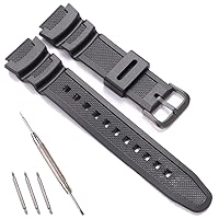 Resin Replacement Watch Band Compatible with Casio SGW-400 SGW-500 AE-1200 AE-1000 Men's Waterproof Rubber Strap Accessories