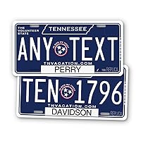 Custom Tennessee Novelty License Plate, Personalized Volunteer State Gift, TN Blue Auto Tag for Front of Vehicle or Wall Decor, Weatherproof and Durable Aluminum Metal Sign