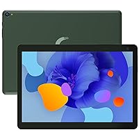 Android Tablet, 10 inch Tablets, 2GB+32GB Computer Tablet Support 512GB Expand, 2MP + 8MP Camera, IPS Screen, WiFi, Bluetooth, 6000mAh, Google GMS Certified Tableta (Green)