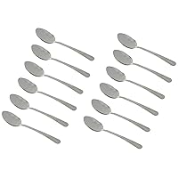 Winco 12-Piece Windsor European Tablespoon Set, 18-0 Stainless Steel, Soup Spoon (Dinner Spoon), Silver