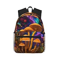 Wild Mushroom Print Backpack Lightweight,Durable & Stylish Travel Bags, Sports Bags, Men Women Bags