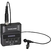 DR-10L Compact Digital Audio Recorder and Lavalier Mic Combo (Black)
