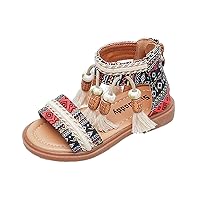 Love Flip Flops Girls Open Toe Sandals Stilettos Fashion Tassel Ankle Strap Pumps Back Zip Size 1 Baby Girls Shoes