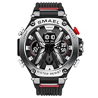 Men's Wrist Watches Dual Display Sports Watch Electronic Quartz Analog Clock Outdoor Waterproof LED Alarm Stopwatch Hour
