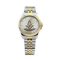 Past Master Fold Over Masonic Wrist Watch - [Gold & Silver]