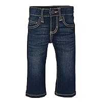 Wrangler Baby Boys' Five Pocket Boot Cut Jean, Dark Blue, 3-6 Months