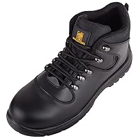 Adult Mens Boys Safety Work Lace Up Steel Toe Cap Hiking Ankle Boots