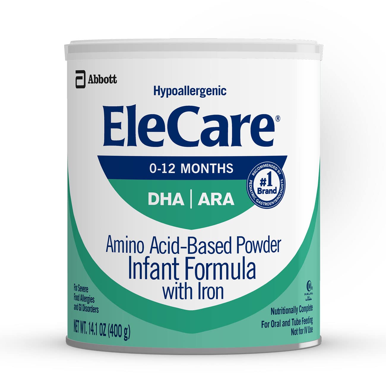 EleCare® Hypoallergenic Infant Formula, Complete Nutrition For Food Allergies, Amino Acid-based Baby Formula Powder, 14.1-oz Can