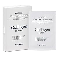 WELLDERMA Sapphire Collagen Hydro Essential Mask 10 Sheets Skin Soothing Calming