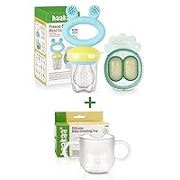 Haakaa Silicone Baby Fruit Food Feeder & Toddler Cup Combo