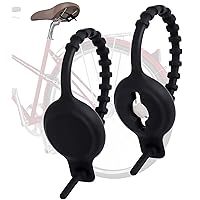 TOOVREN Airtag Bike Mount for Hidden Under Seat, Bike GPS Tracker Anti Theft Case Compatible for Airtag, Mount Anywhere, 2 Pack Loop Airtag Holder for Luggage, Bike, Scooter