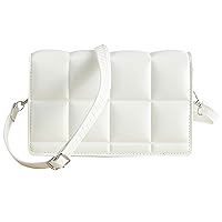 Small Quilted Crossbody Bags for Women Diamond Check Hard Classic Handbag with Adjustable Strap