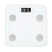 ELLE Body Analysis Scale for Body Weight, Digital Weight Scale for Bathroom with BMI Analyzer and 7 Fitness Indicators, Including Body Fat, Hydration Level, Bone and Muscle Mass, and Calories