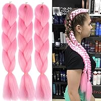 Synthetic Jumbo Braid Ombre Straight Braiding Hair Pre Stretched Synthetic Hair For Braid 100G White Braiding Hair（104#）