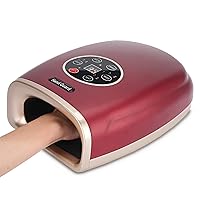Hand Massager, Electric Hand Massager with Pressure and Heat Compression for Arthritis, Carpal Tunnel and Finger Numbness,Fingers Coldness Strain (red2)