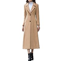 PENER Women long Trench Coat Woolen coat Overcoat temperament cashmere coat
