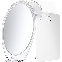 HONEYBULL Shower Mirror Kit | Suction Cup & Hook Sticker (Medium)