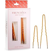 Ultra Flocked Extra Soft French Twist Hair Pins for Women, Girls, Teens Buns, Wedding Hair Accessories, Womens Updo Hairstyles, Hair Extensions or Wig, 20 Count, Red