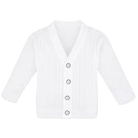 Lilax Baby Boy Cable-Knit Basic Knit Cardigan Sweater