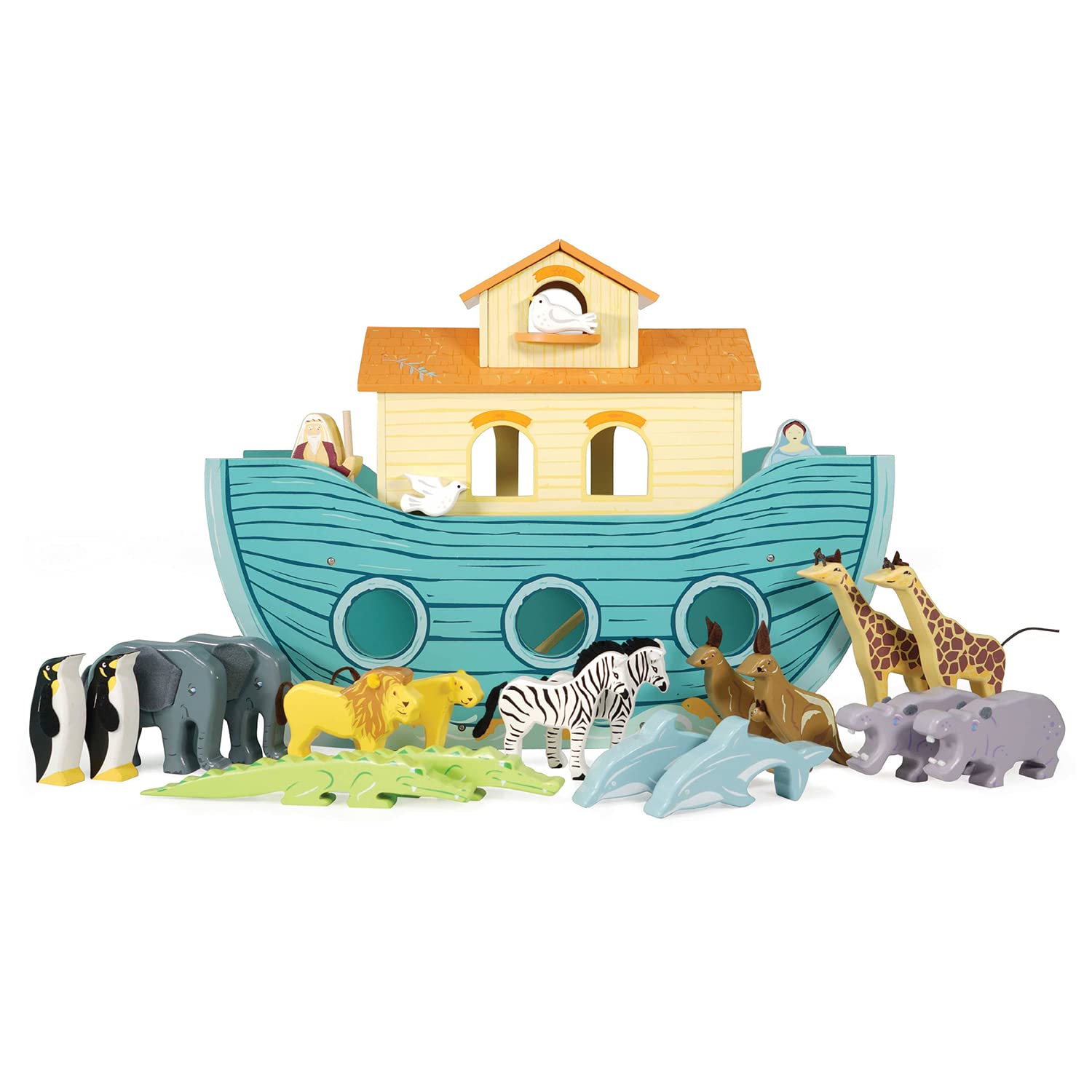Le Toy Van - Pretend Play Educational Wooden Ark Role Play Toy | Suitable for A Boy Or A Girl 3 Years Old Or Older (TV259)