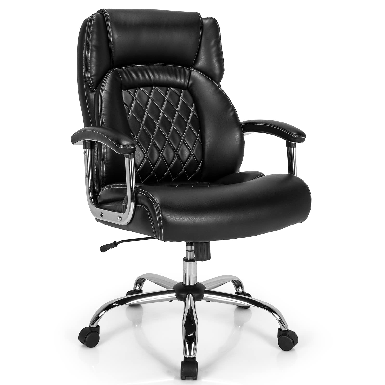 Mua Giantex 500LBS Big and Tall Office Chair, Wide Seat Large Leather  Executive Chair w/Heavy Duty Metal Base, Height Adjustable Swivel Computer  Task Desk Chair, Padded Armrest, Rocking Backrest trên Amazon Mỹ