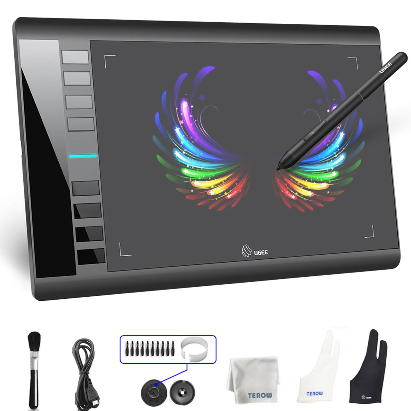 10 x 6 Inch Graphic Drawing Tablet, Graphic Tablet with Battery-free Pen, Drawing  Pad Compatible