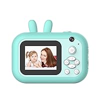 Kids Instant Camera, 1080P 2.4 Inch LCD Display Mini Toy Camera with Print Paper, for 3-12 Years Boys Girls Creative Gifts,Green