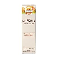 Sundown Liquid Melatonin Drug-Free Sleep Aid, Cherry Flavor, 2 Fl Oz (59 mL)