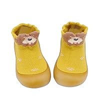 Tan Sneaker Infant Shoes Toddler Indoor Walkers Baby Cute Animals First Casual Socks First Tennis Shoes Baby