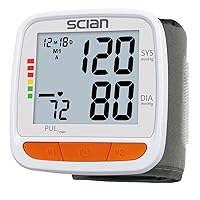 Scian Wrist Blood Pressure Monitor, Automatic Wrist Blood Pressure Cuff with Large LCD Display Adjustable Wrist Cuff 2 Users 180 Memory for Home & Travel Use