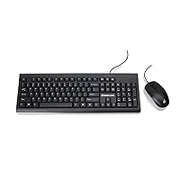 IOGEAR 104-Key Spill-Resistant Keyboard and Mouse Combo - Optical Mouse w/ 1000 DPI - Number Lock, Caps Lock, Scroll Lock LED Indicators - GKM513B