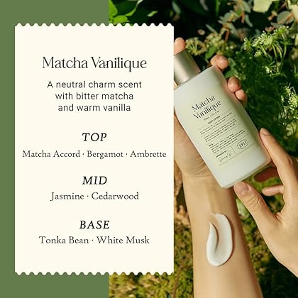 Derma B Narrative Body Lotion #Matcha Vanilique | Daily Moisturizing Perfumed Body Milk| Long-Lasting Scent & Moisture| Non-Sticky Creamy Lotion| Aroma & Healing for Skin| Kbeauty, 300ml 10.1 Fl Oz
