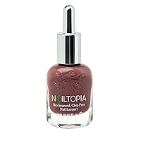 Plant-Based Chip Free Nail Lacquer - Non Toxic, Bio-Sourced, Long-Lasting, Strengthening Polish - Not Today (Mauve) - 0.41oz